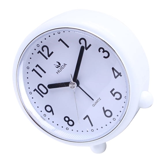 Quiet Analogs Alarm Clock 4inch NonTicking Night Lights Battery Powereds Simple for Bedsides Desk Travel Use