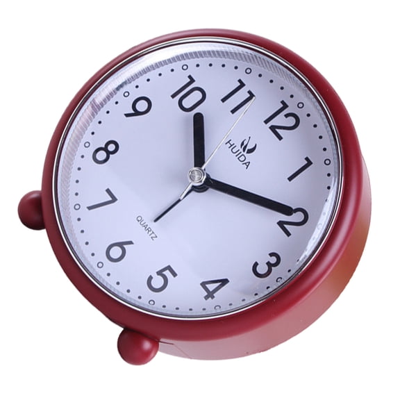 Quiet Analogs Alarm Clock 4inch NonTicking Powereds Simple for Bedsides Desk Travel Use