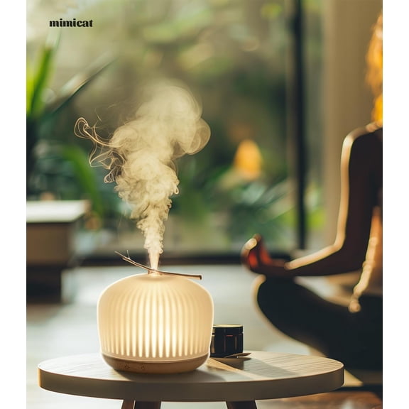 Quiet Aromatherapy Diffuser Glass 230ML Ultrasonic Cool Mist with Night Light for Home Office Yoga