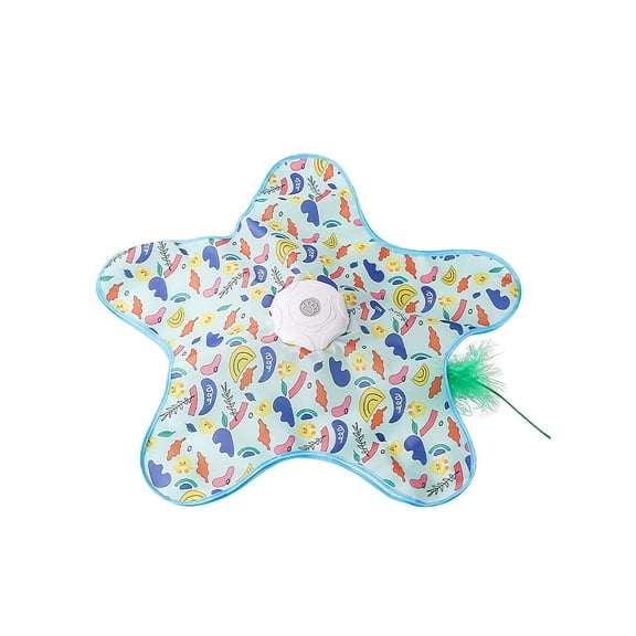 Quiet Auto Cat Teaser Toy, Chew-Resistant, Rotating Feather, Relieves Pet Anxiety, USB Charge, for Indoor Cats