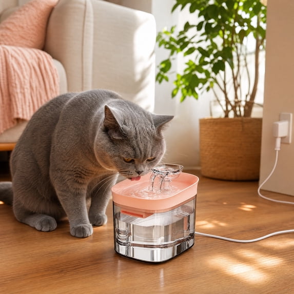 Quiet Automatic Cat Water Fountain Pet Drinking Dispenser Large Capacity Circulating Waterer for Cats Dogs Indoor