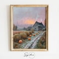 thumbnail image 1 of Quiet Autumn Farm At Dawn – Cozy Fall Morning Scene, Rustic Earthy Farmhouse Decor, Cottagecore Wall Art, 1388 Home Decor, 12x18 UNFRAMED, 1 of 3