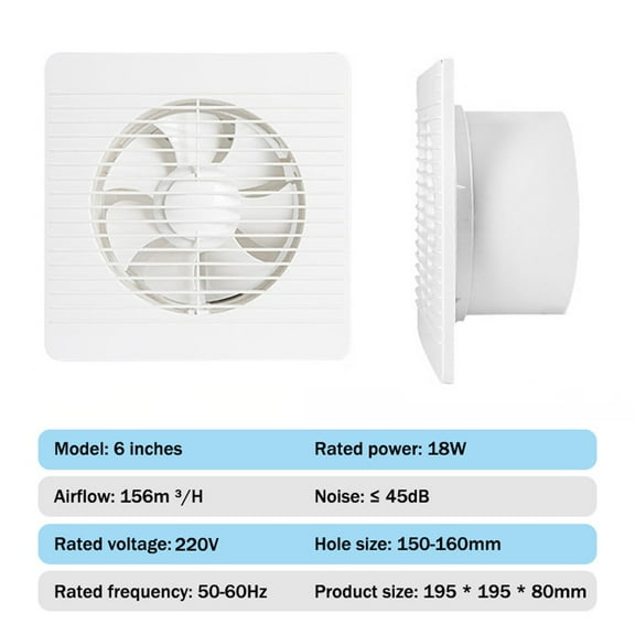 Quiet Bathroom Wall Ventilation Fan For Effective Moisture Removal And Comfort