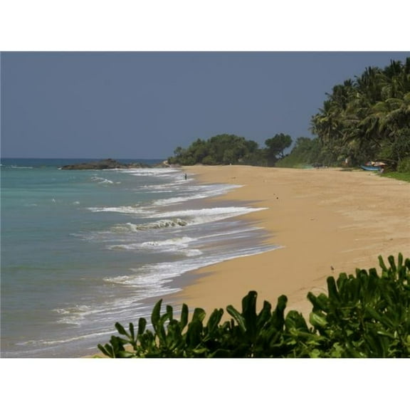 Quiet Beach Along A2 Road Betota Southern Province Sri Lanka Poster Print, 12 x 16