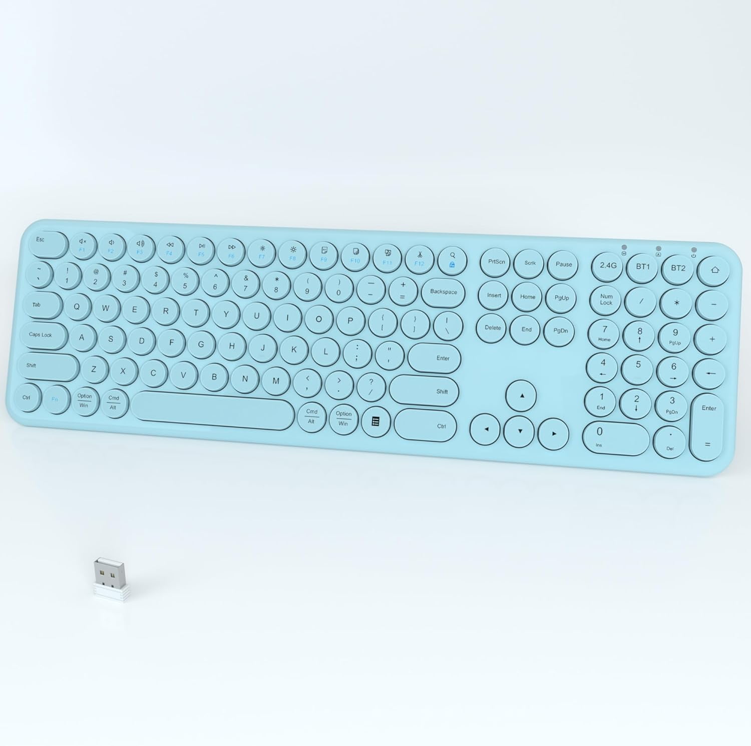 Quiet Bluetooth Keyboard MultiDevice Aesthetic Wireless Keyboard