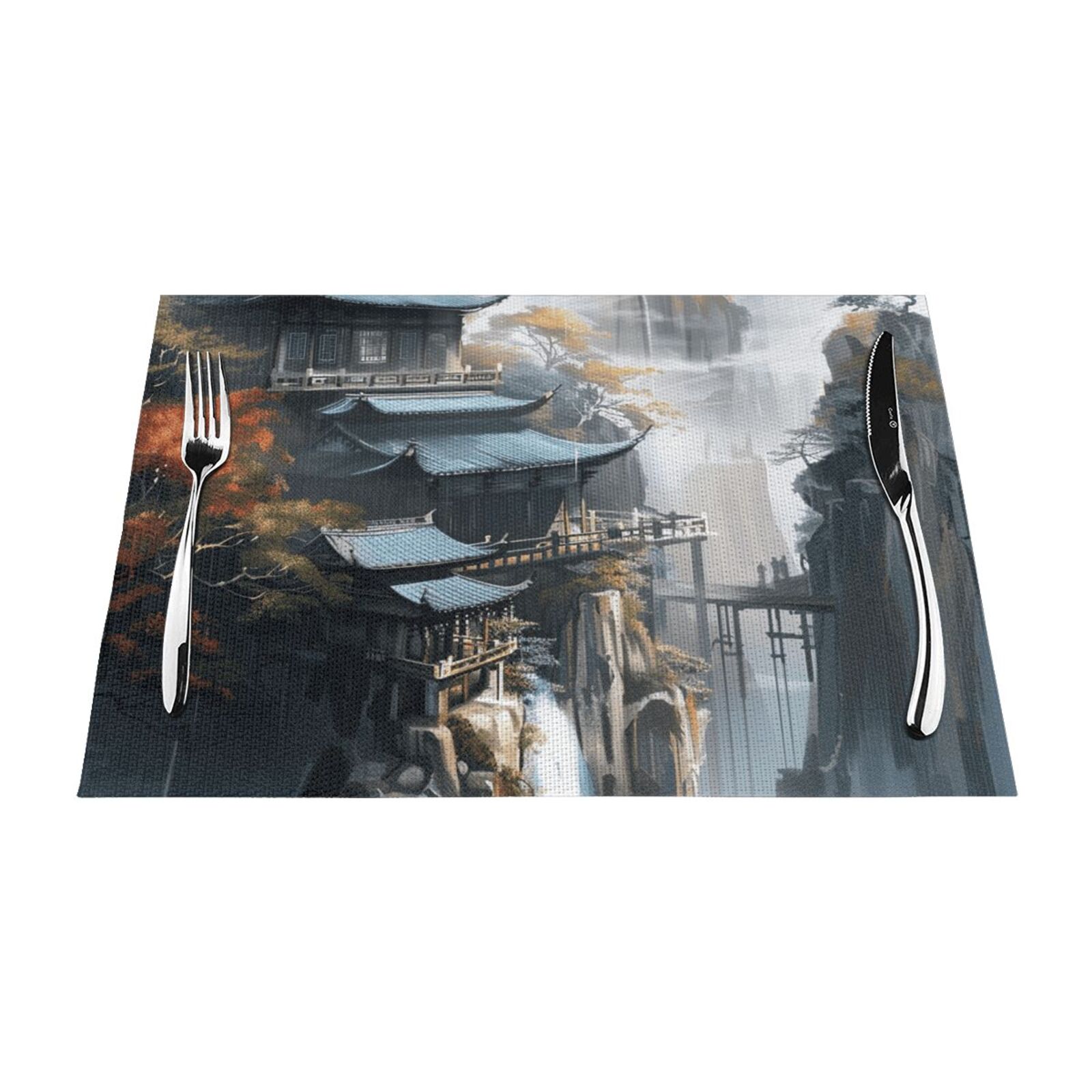 Quiet Chinese style painting art mat, heatresistant dining table mat