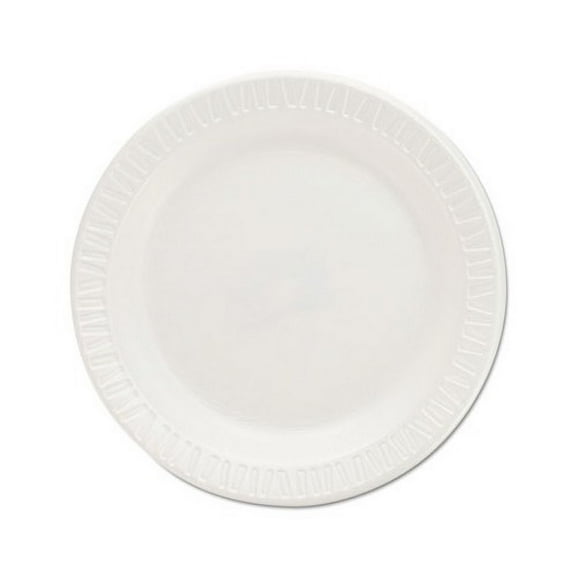 Quiet Classic Laminated Foam Dinnerware Plates 6 Inches, White, Round, 125/Pack
