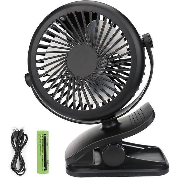 Quiet Clip Mini USB Fan Desk Fan with 3 Speed Levels 360 Rotating Adjustable Speeds for Bedroom