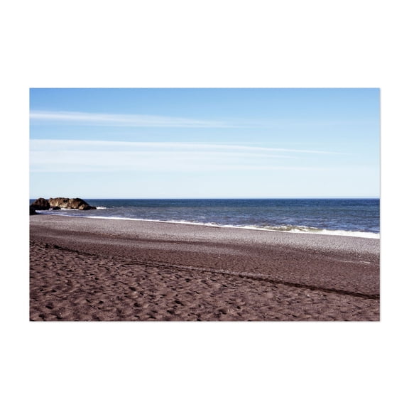 Quiet Coastline - Photography Beach Coast Ocean Seascape Waves Landscape Minimalist Unframed Wall Art Print 16 x 24 inches