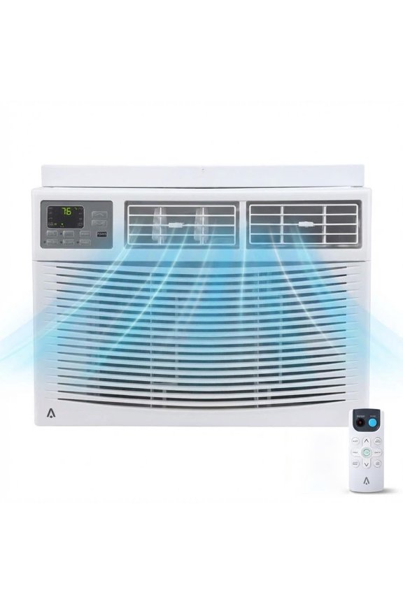 Quiet Comfort & Digital Display – 12000 BTU Window Air Conditioner – 3 Cooling/Fan Speeds, Easy Install – Up to 550 Sq.Ft – No WiFi, US Standard 115V
