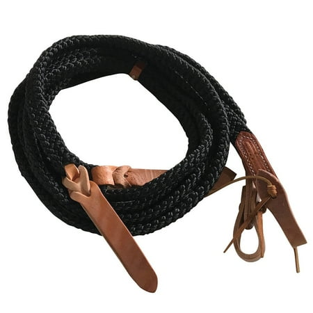 Professionals Choice 8ft Quiet Control Split Reins Black