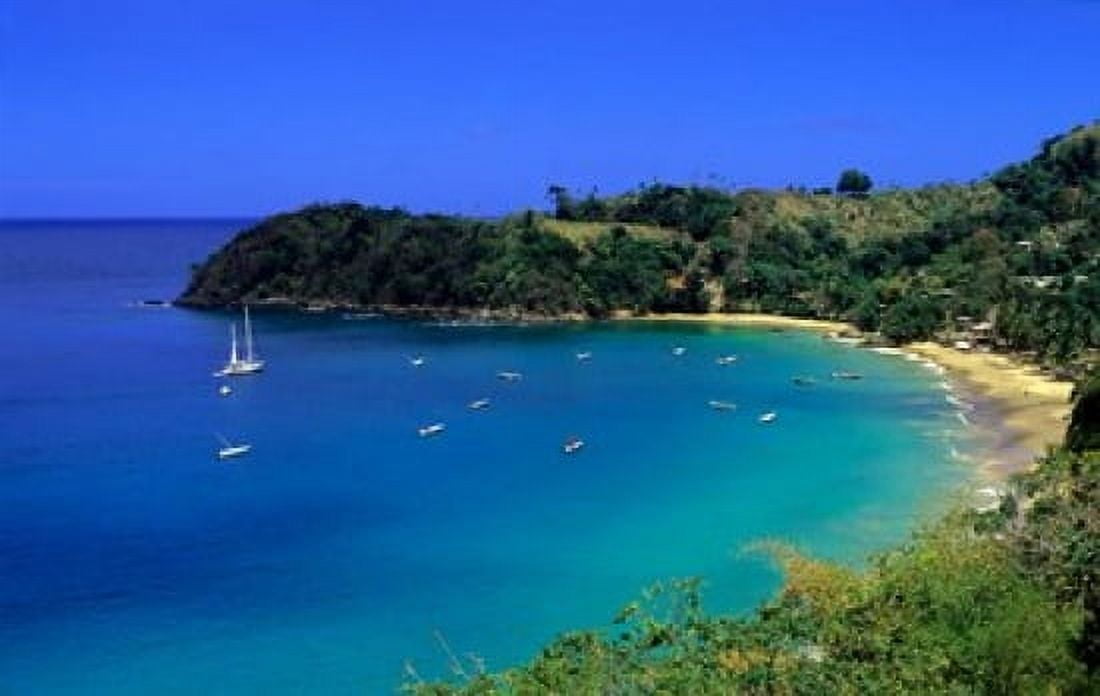 Quiet Cove Tobago Caribbean Canvas Art - Michael DeFreitas DanitaDelimont (27 x 17)