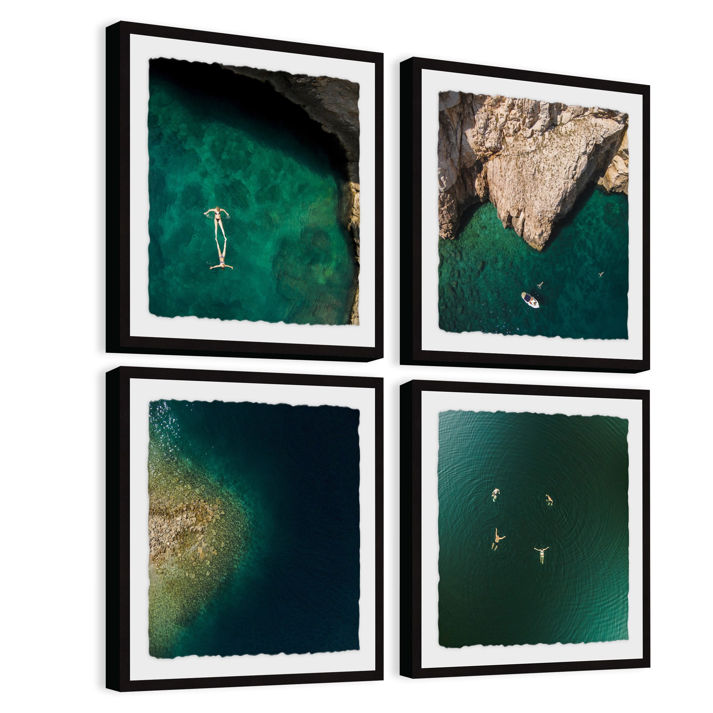 Quiet Coves II Quadriptych