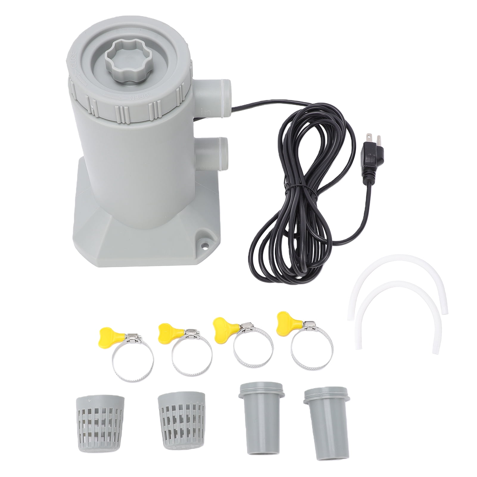 Quiet DC Pool Filter For Inflatable Pools Above Ground Pool Filter Pump Complete Kit with Hose Long Lasting Sealed Resilience Design for Small to Medium Pools