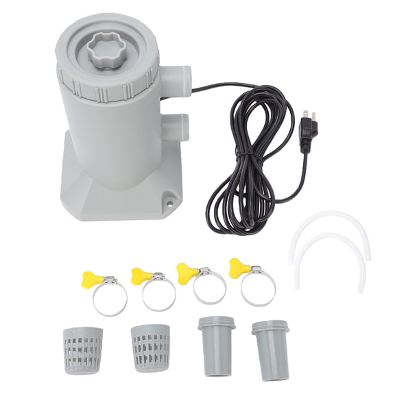 Quiet DC Pool Filter For Inflatable Pools Above Ground Pool Filter Pump Complete Kit with Hose Long Lasting Sealed Resilience Design for Small to Medium Pools
