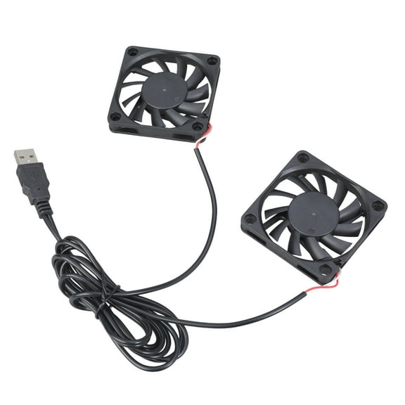 Quiet Double DC5V 0.2A USB Cooling Fan 60x60x10mm 3000RPM For Computer Components And Electronic Device