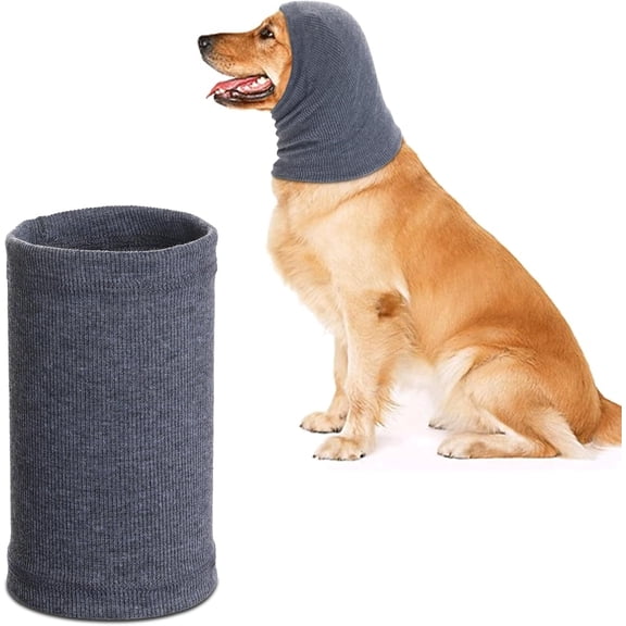 Quiet Ears for Dogs,1 Piece Dog Ear Cover Hoodies Dog Ear Muffs Headband Noise Ear Protection Warm Winter Ear Scarf (Grey, Medium)