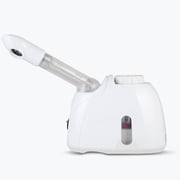 Quiet&Far Facial Steamer Warm Mist Humidifier with Extendable Arm & Adjustable Nozzle for Sinuses Moisturizing Unclogs Pores or deep Cleaning Skin Professional Facial Steamer at Home, White