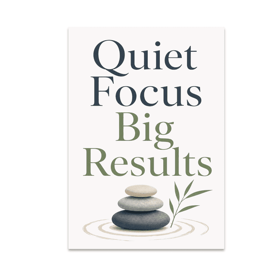Quiet Focus Big Results - Mindfulness Productivity Seeker - 13x19 Poster Print