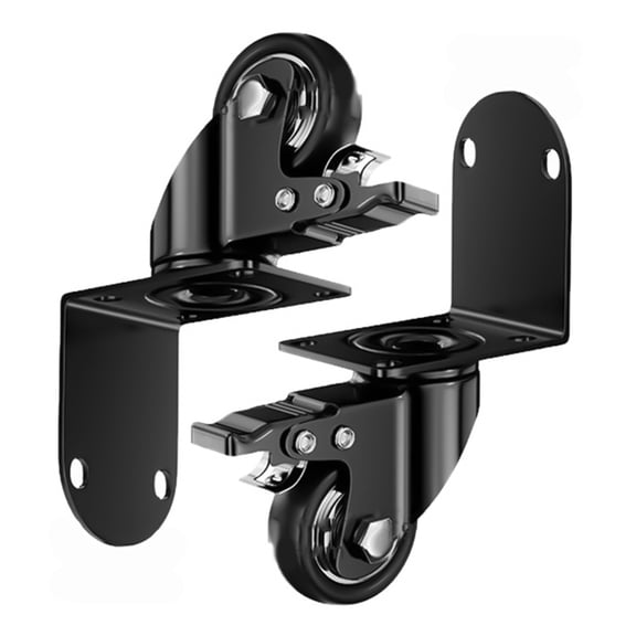 Quiet Glides 2pcs General Casters with Corner Guards Heavy Duty Casters Wheel Simple Installation for Tables & Chairs