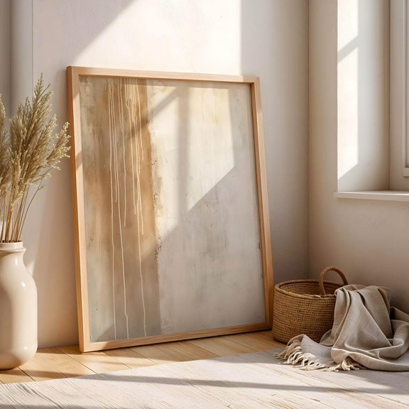 Quiet Meridian Neutral Beige Wall Art Minimalist Home Decor Unframed Paper Print