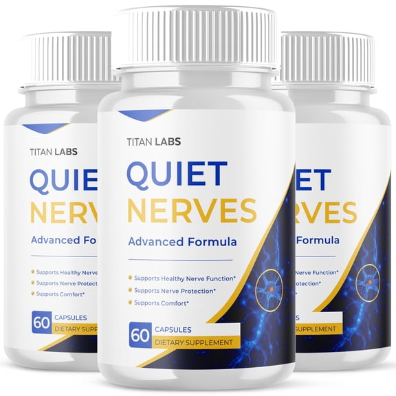 Quiet Nerves Advanced Nerve Support Supplement Pills All Natural Ingredients QuietNerves 180 Capsules