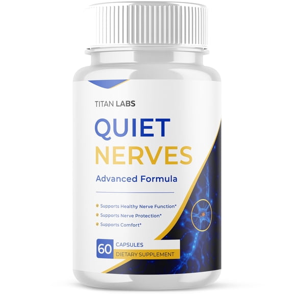 Quiet Nerves Advanced Nerve Support Supplement Pills All Natural Ingredients QuietNerves 60 Capsules