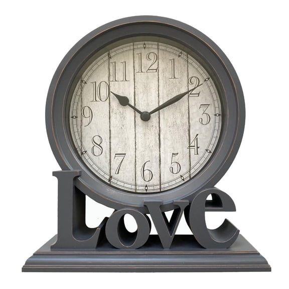 Quiet Operate Table Clock Love Letter Retro Mantels Clock for Bedroom or Study