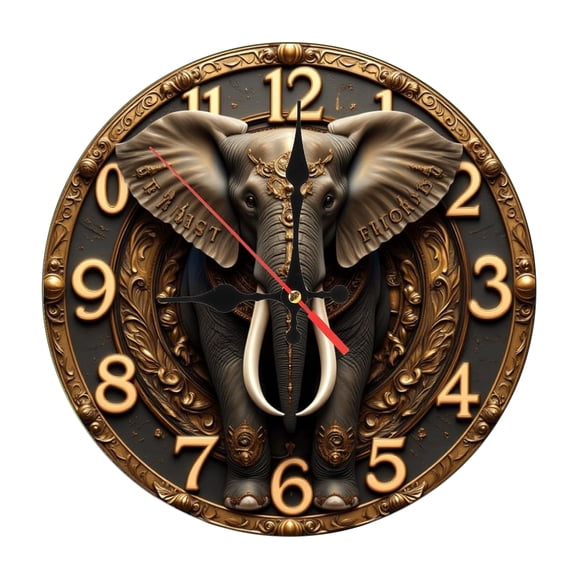 Quiet Operated Decorative Clock For Wall Acrylic Panel Vibrantly Pattern Analog Clock for Indoor Home Decors