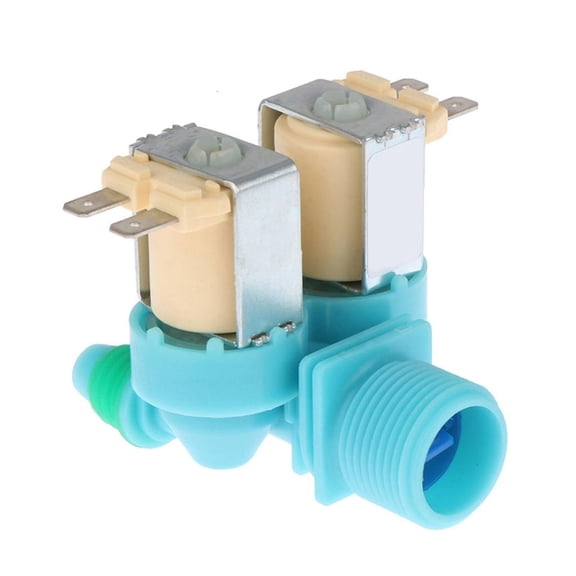 Quiet Operation Double Head Inlet Valves for Laundry Systems Adjustable Flow Solenoid Valves Washing Machine Supplies
