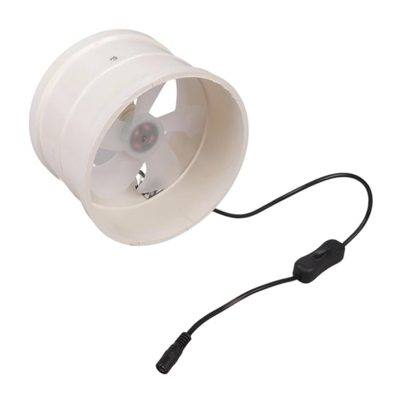 Quiet Operation PVC Pipe Blower 160mm 12V Low Noise 39dB with Easy Connectivity for Bathroom Kitchen Greenhouse Installation