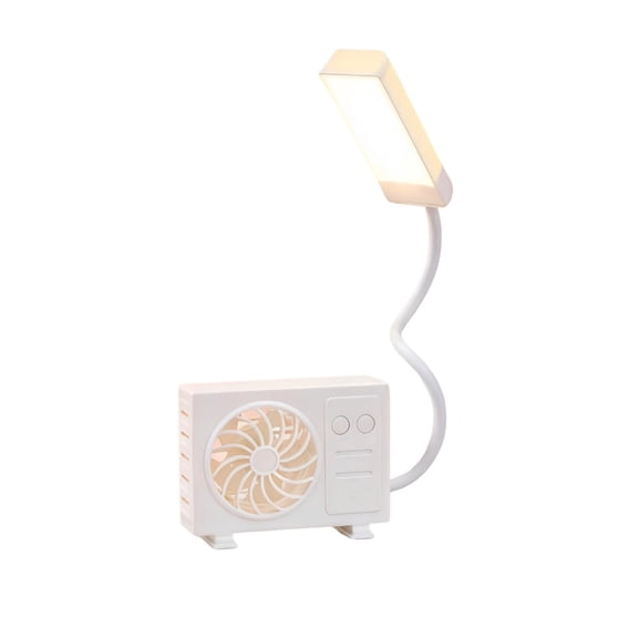 Quiet Operations 3 Speed Desktop Fan with LED Light, Portable USB Charging Cooling Fan for Home, Office, and Dorm Use - Lightweight Plastic Design, Ideal for Students