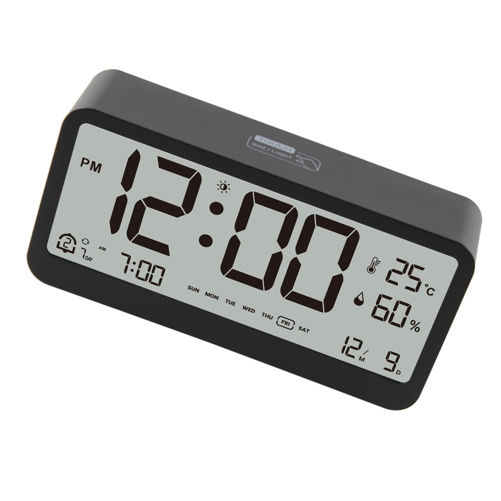 Quiet Operations Desk Digital Clock with Light Sensings Technology for ...