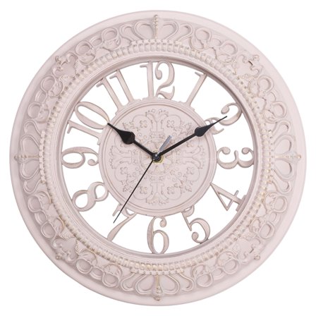 Quiet Operations Round Clock 12inch Decorative Wall Clock Adds Sophistication