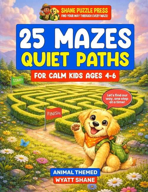Quiet Paths 25 Mazes: Large, Simple Mazes Designed for Calm Focus - A Sensory-Friendly Puzzle Book for Neurodivergent Kids Including, (Paperback)