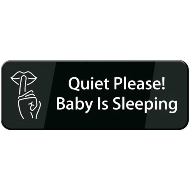 Quiet Please Baby Is Sleeping Sign W/Adhesive Back - Durable And Wipe ...