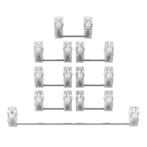 Quiet Press Stabilizers for Mechanical Keyboards Steel Base Easy Installation Bounce