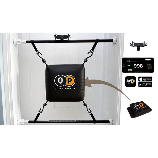 Quiet Punch Doorway Punching Bag With Punch Tracker
