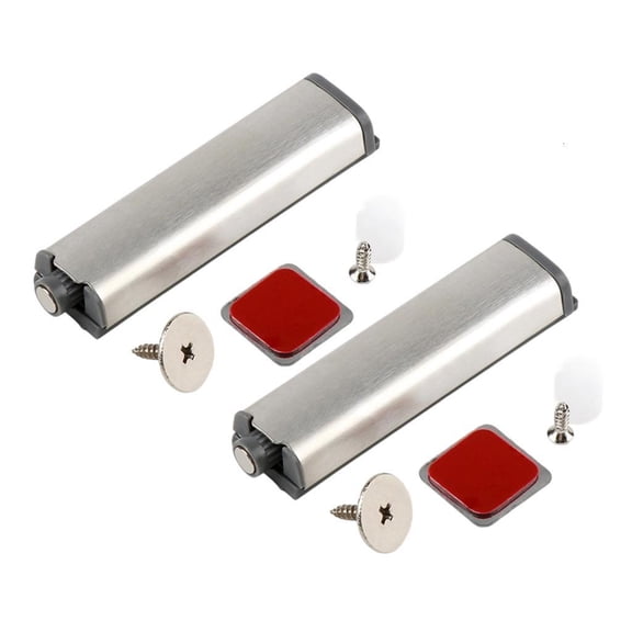 Quiet Push Open Cabinet Door Latches Noiseless Mechanism Durability Iron Plastic Construction