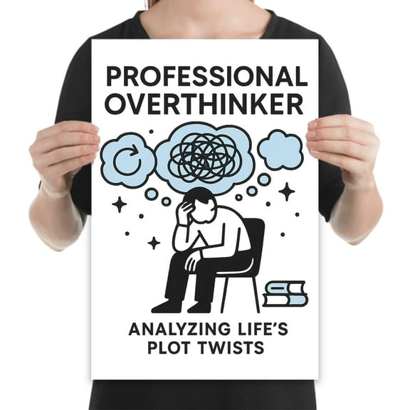 Quiet Reflection Art Print - Deep Thinkers & Therapy Spaces - 13x19 Poster Print