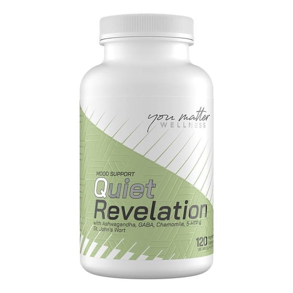 You Matter Wellness Mood Support Quiet Revelation with Ashwagandha, GABA, Chamomile, 5-HTP & St. John's Wort 120 Vegetable Capsules