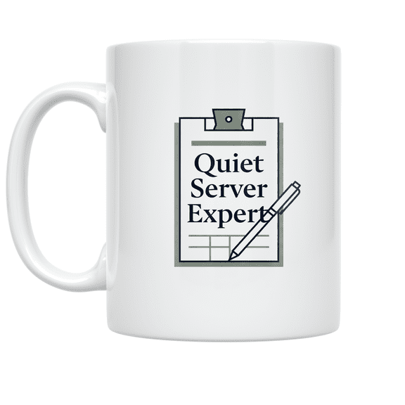 Quiet Server Expert Emblem - Server Professional - 11 oz Ceramic Coffee Mug