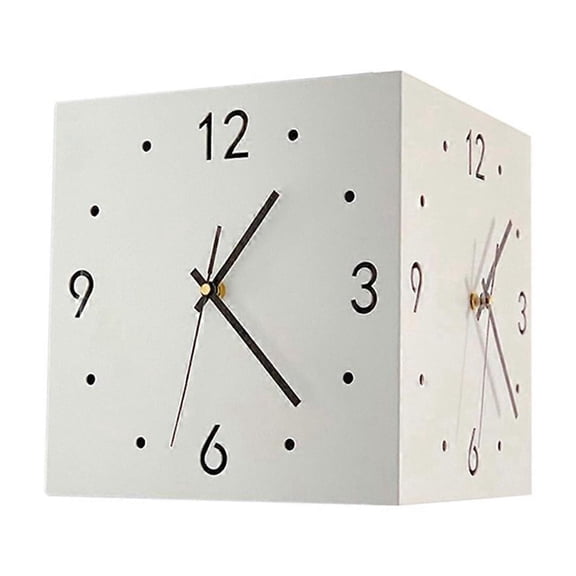 Quiet Square Wall Clock in Bedroom-Double-Sided, Sensor Charging
