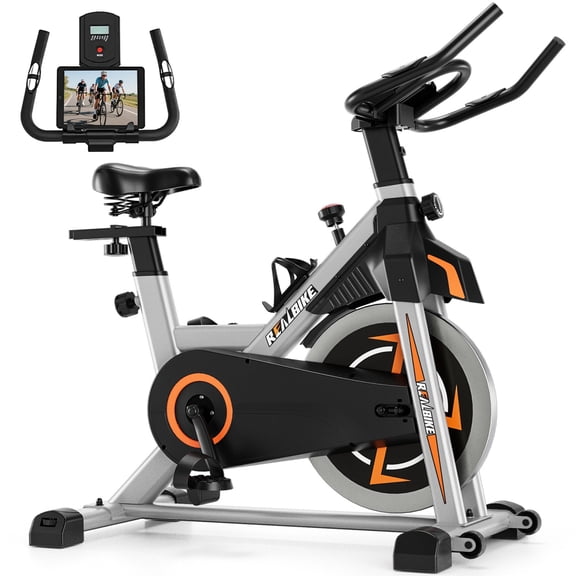 Quiet Stationary Bike with 330 Lb Weight Capacity & Tablet Holder | Low-Noise Indoor Cycling for Home Fitness | Perfect Christmas & New Year Gift