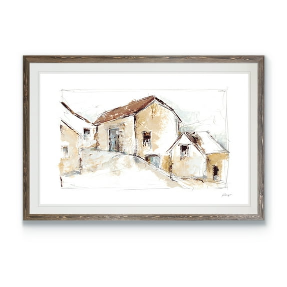 Wexford Home Quiet Streets II-Framed Print - Espresso - 16X22