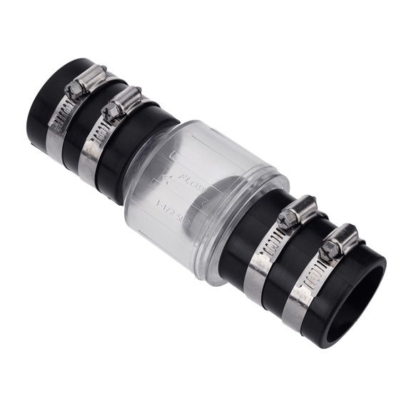 Quiet Sump Pump Check Valves Spring Loaded Flapper Replacement Silents Check Valves with Stainsless Steel Clamps Easy to Use