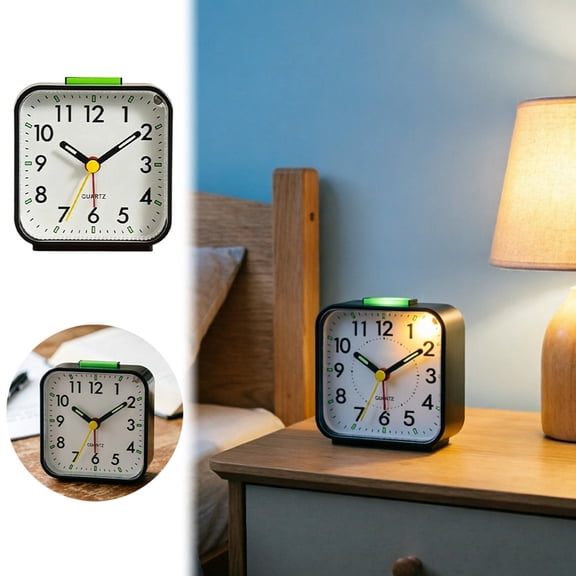 Quiet Sweep Digital Alarm Clock Large High Contrast LED Snooze Adjustable Night Light ABS Lightweight Bedroom Desktop Clock
