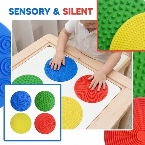 Quiet Tactile Sensory Mat Textured Desktop Fidget, Calming Emotions Anxiety Relief Item, Focus Aid Novelty for Restlessness Attention
