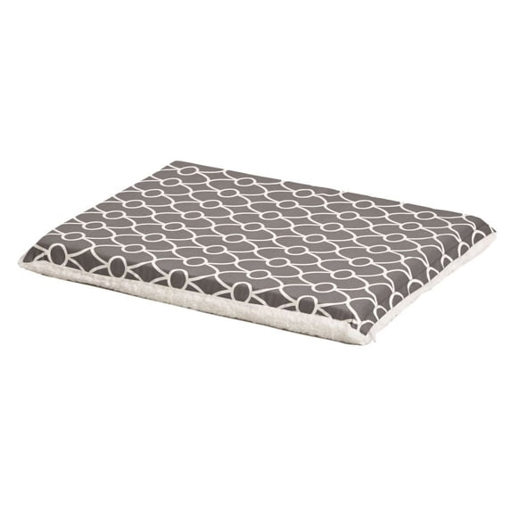 Quiet Time Defender Reversible Fleece Crate Pad with Teflon Fabric Protector, Gray, 24 Inch