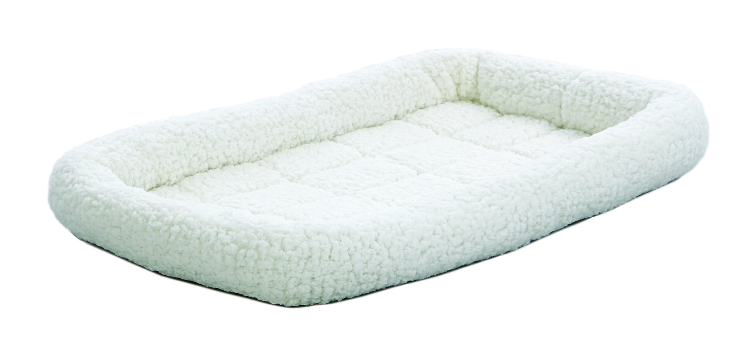 X-Large White Fleece Pet Bed for Carriers
